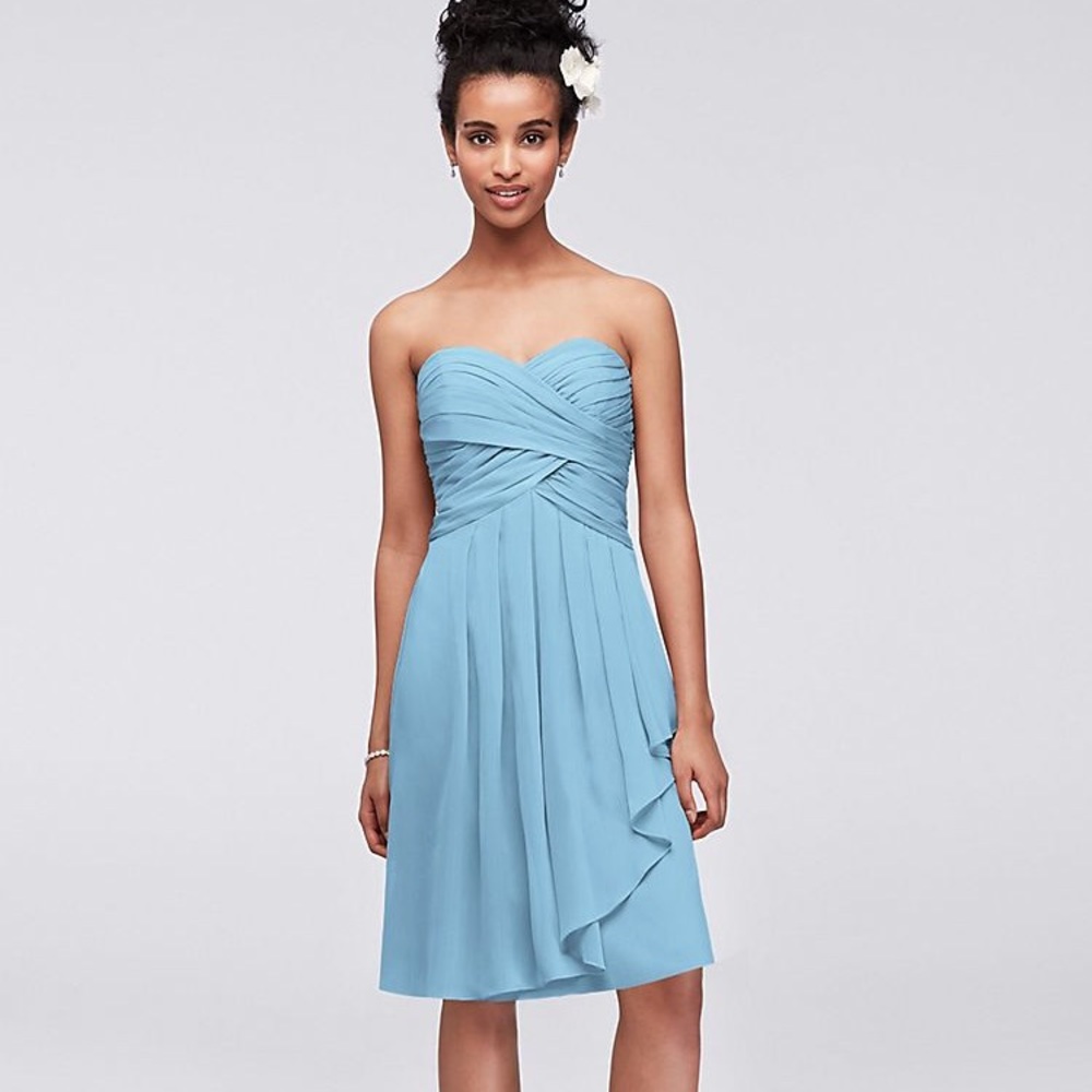 Capri Blue Sweetheart Bridesmaid Dress || Davids